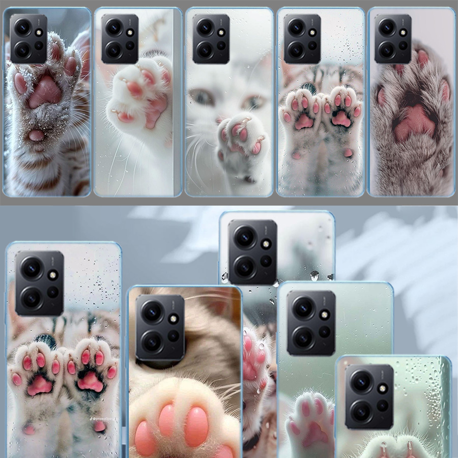 Phone Cases Com - Pink Cat Hand Phone Case For