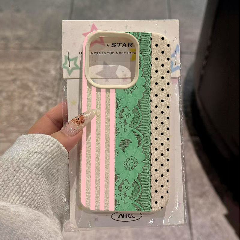Phone Cases Vogue - Vogue Lace Polka Dot Patchwork Phone