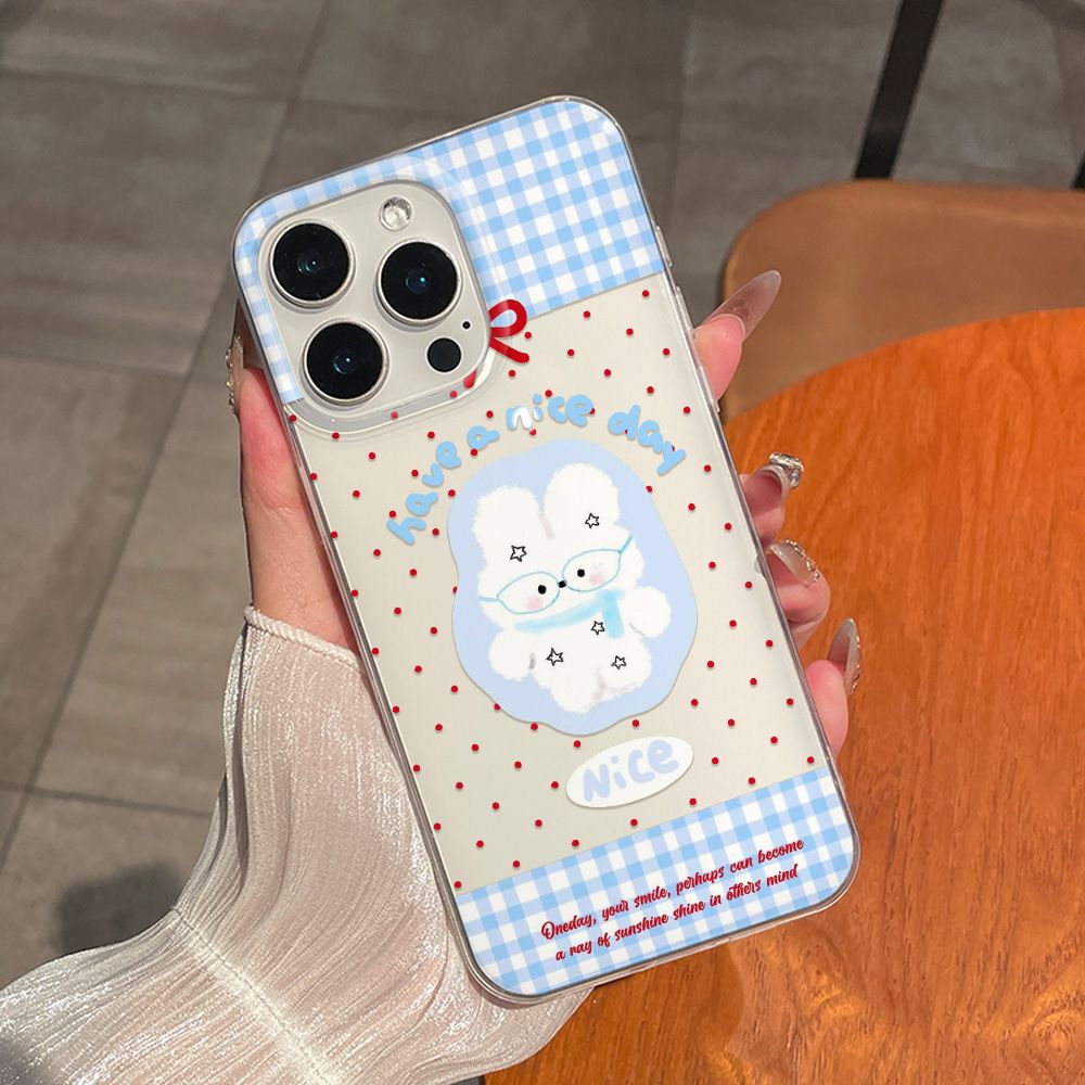 Phone Cases Cute Iphone 13 - Cartoon Cute Rabbit Red Polka Dot