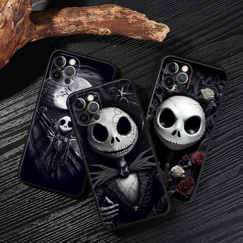 Phone Cases Iphone 16 Pro Max - Jack Skellington Black Art Disney Case
