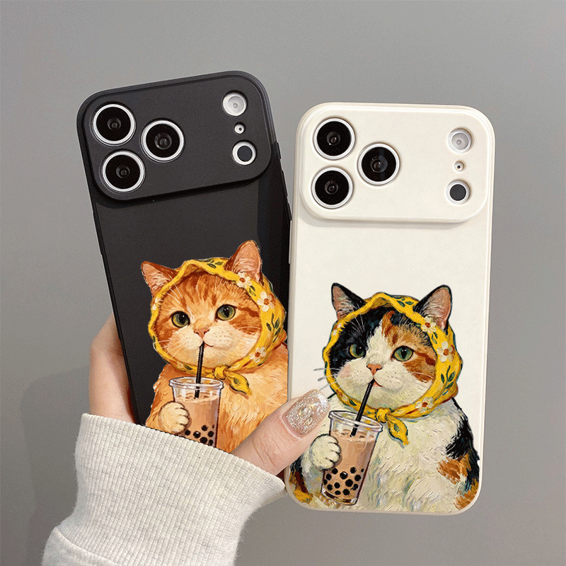 Phone Cases Xr - Funny Cartoon Animal Cat Couple Printed
