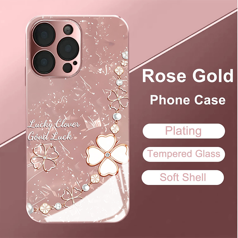 Vogue Pink Gold Clover Tempere - Phone Cases Vogue recensie en prijs