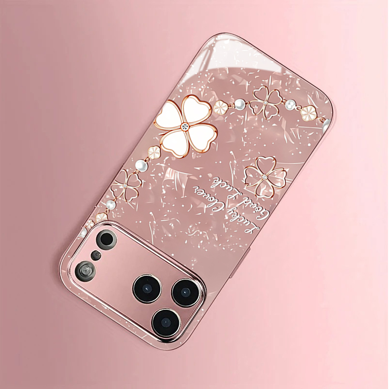 Vogue Pink Gold Clover Tempere - Phone Cases Vogue recensie en prijs