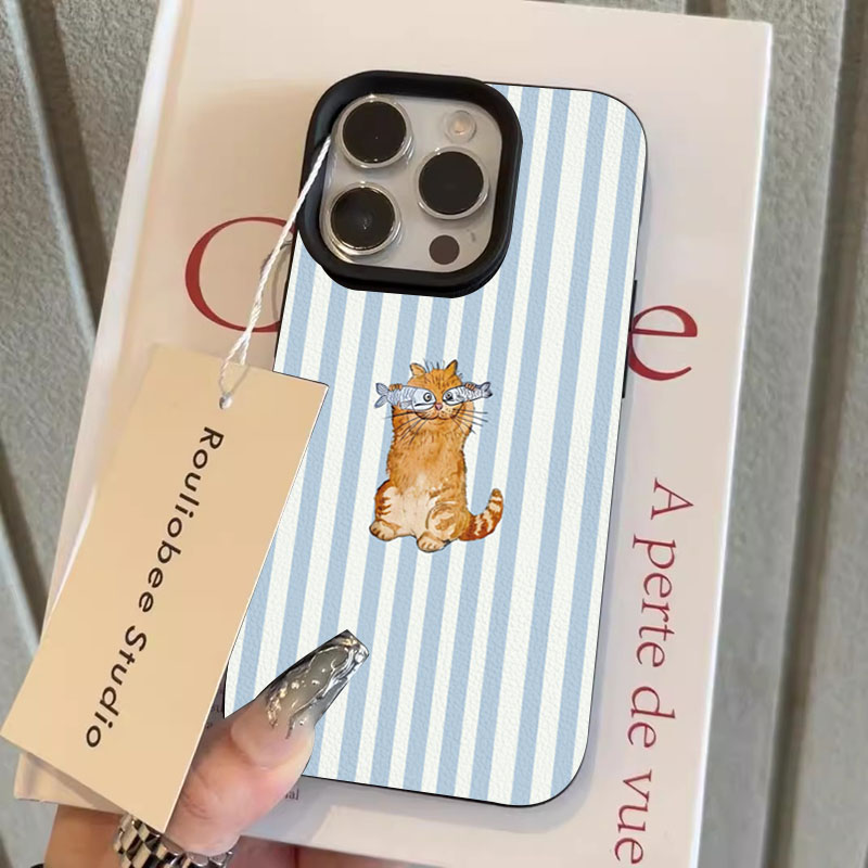 Cute Striped Kitten Fish Desig - Phone Cases Cute Iphone 13 recensie en prijs