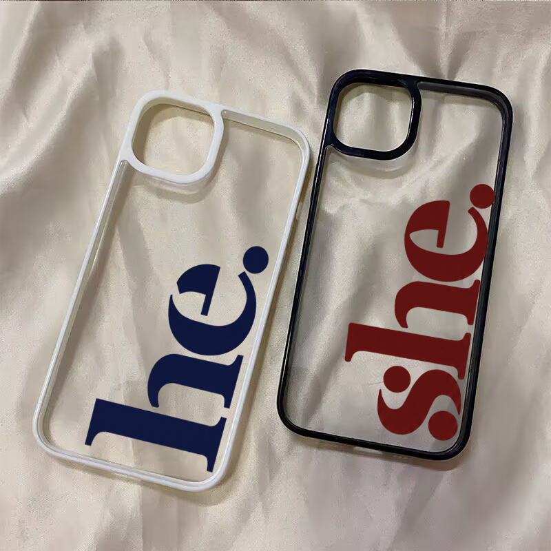 He She Letter Couple Phone Cas - Phone Cases Shein recensie en prijs