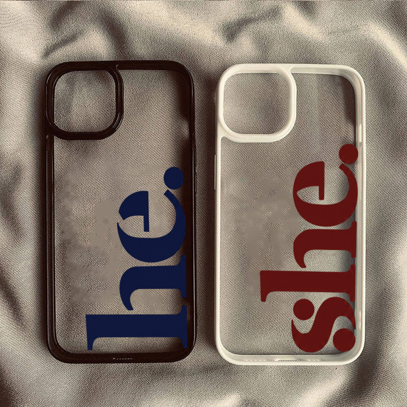 He She Letter Couple Phone Cas - Phone Cases Shein recensie en prijs