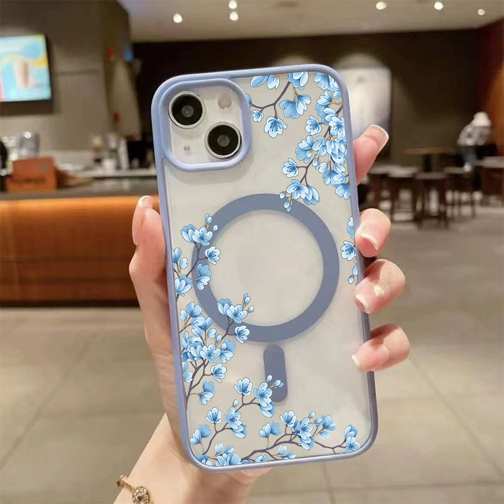 Blue Flowers Pattern Phone Cas - Phone Cases With Magnet recensie en prijs