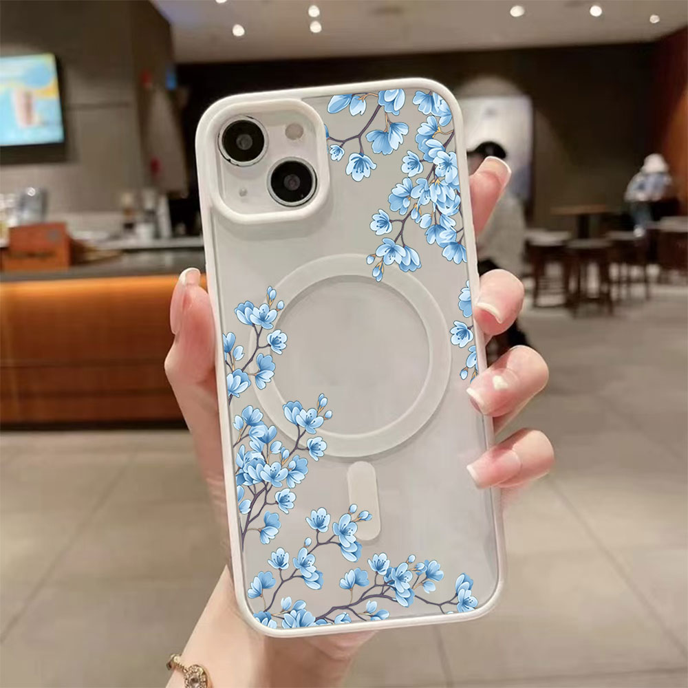 Blue Flowers Pattern Phone Cas - Phone Cases With Magnet recensie en prijs