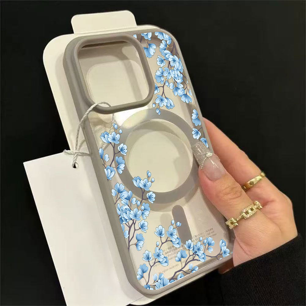 Blue Flowers Pattern Phone Cas - Phone Cases With Magnet recensie en prijs