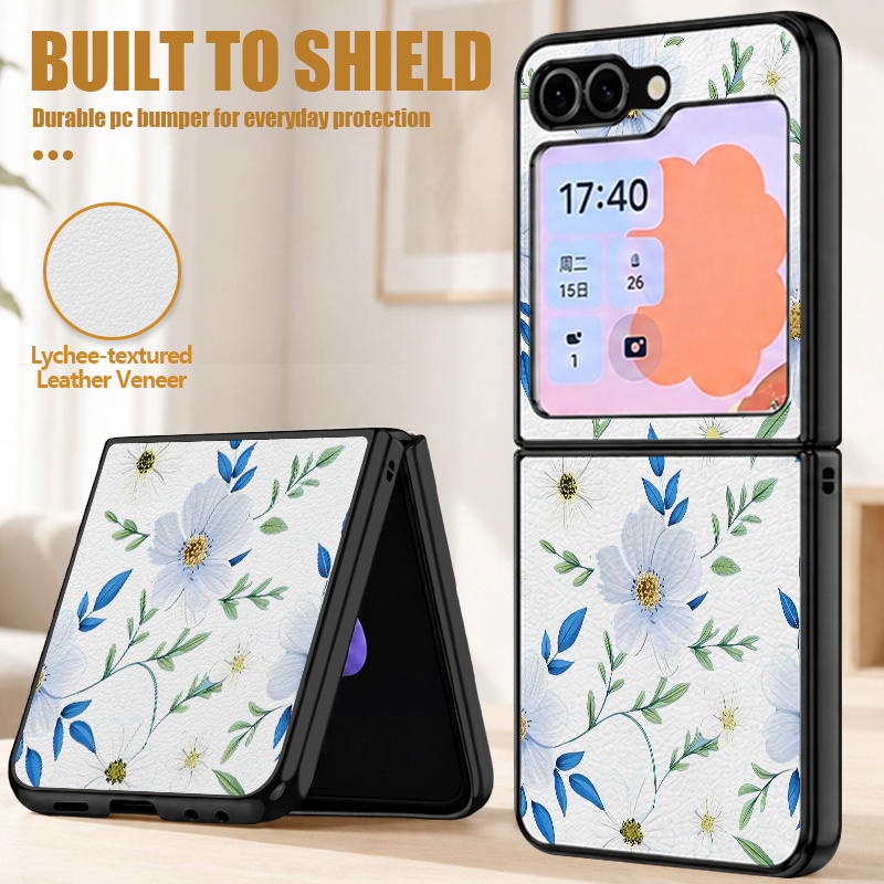Simple Flower Pattern PU Leath - Phone Cases Z Flip 6 recensie en prijs