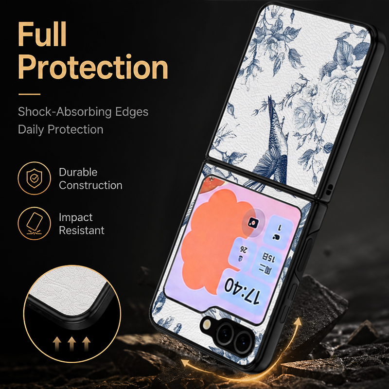Simple Flower Pattern PU Leath - Phone Cases Z Flip 6 recensie en prijs
