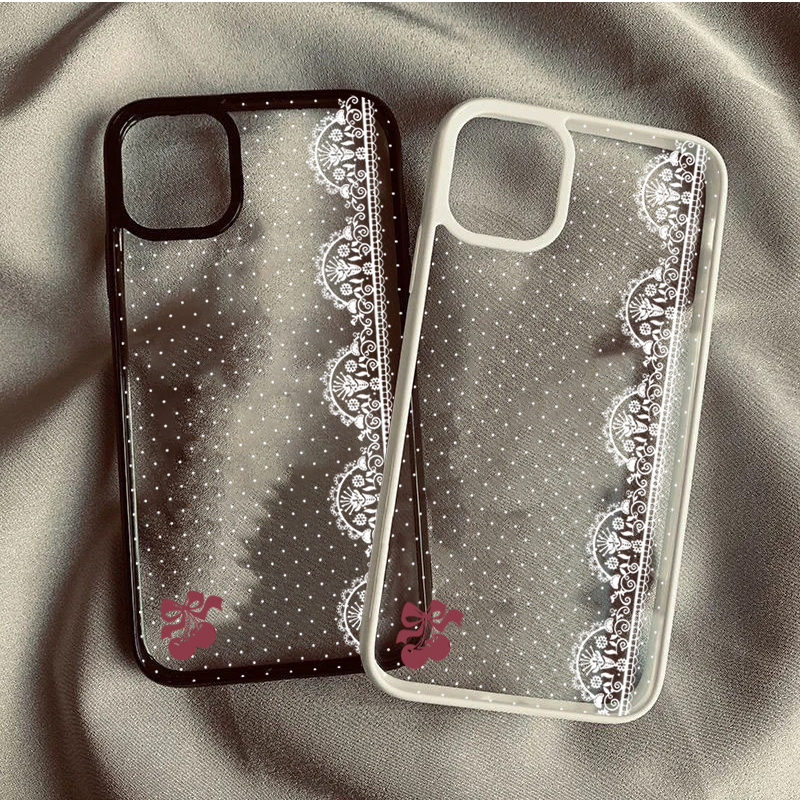 Cute Cherry Bow White Lace Pol - Phone Cases Cute Iphone 13 recensie en prijs