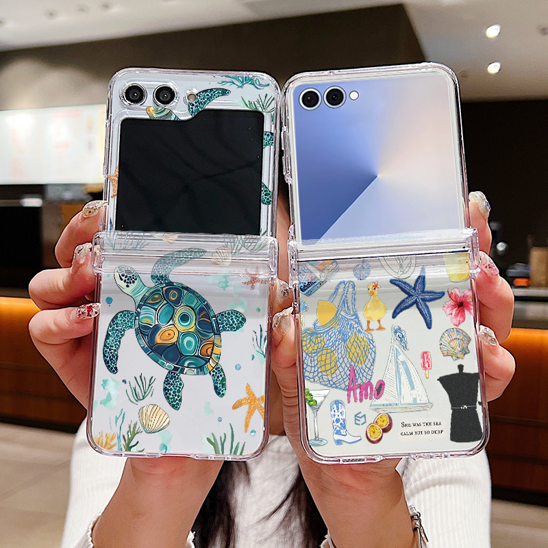 Shark Turtle Ocean Printed Pho - Phone Cases Z Flip 6 recensie en prijs