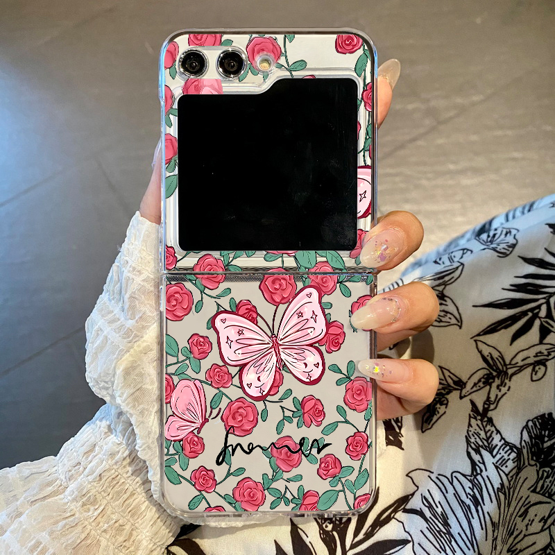 Pink Flowers Pattern Phone Cas - Phone Cases Z Flip 6 recensie en prijs