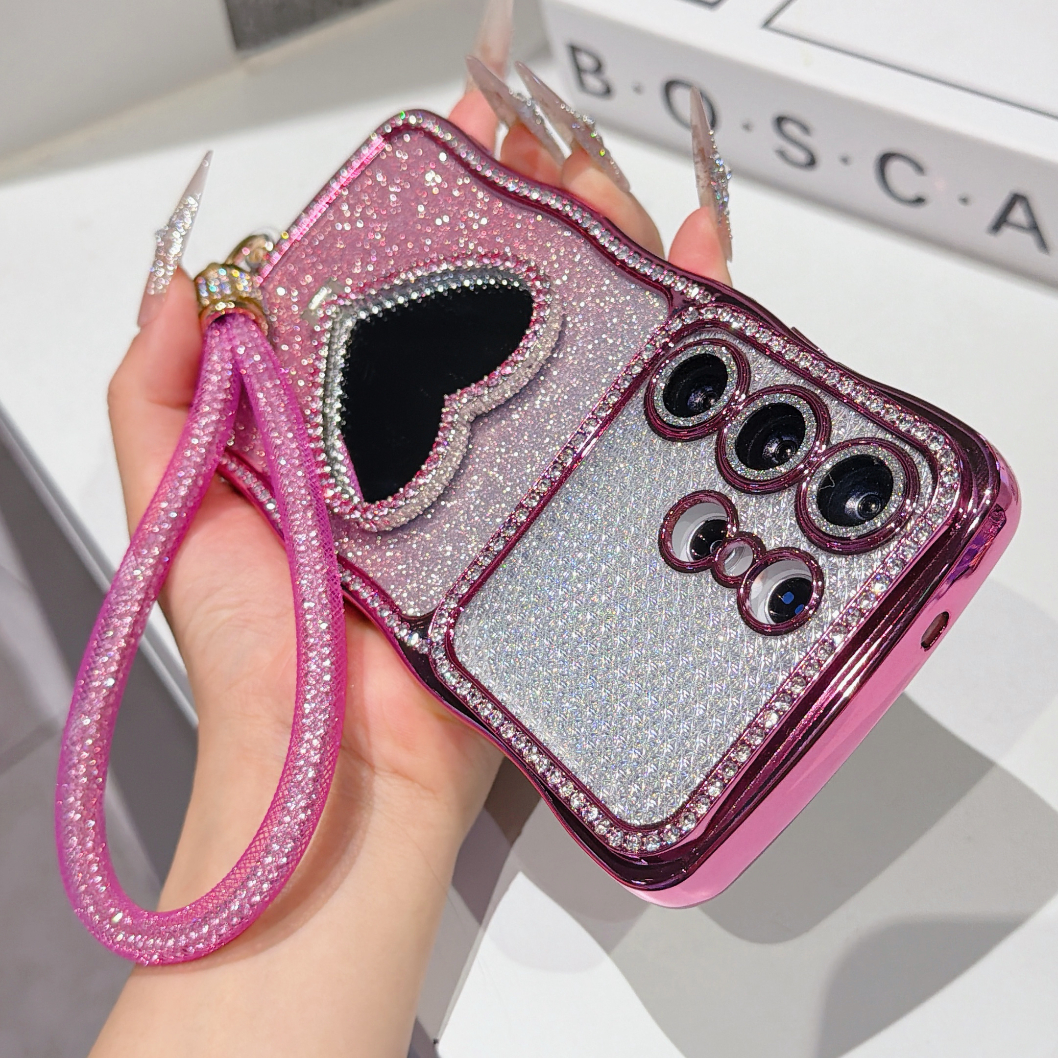 Gradient Glitter Rhinestone Ph - Phone Cases With Stand recensie en prijs