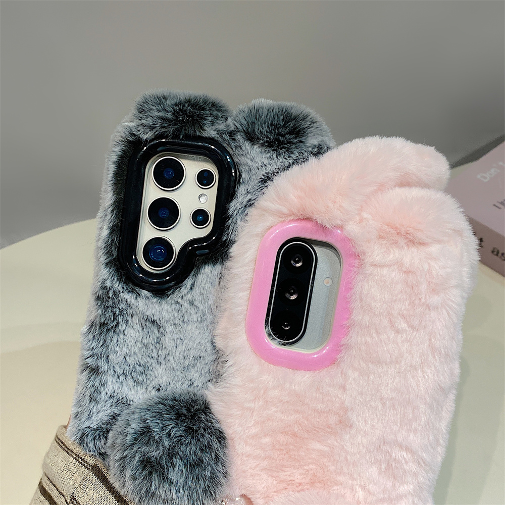 Cute Rabbit Ears Fluffy Stand  - Phone Cases With Stand recensie en prijs