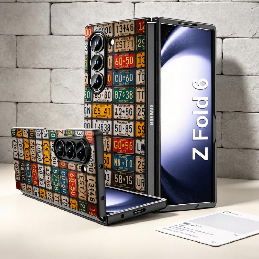 Retro License Plate Phone Cove - Phone Cases Z Flip 6 recensie en prijs