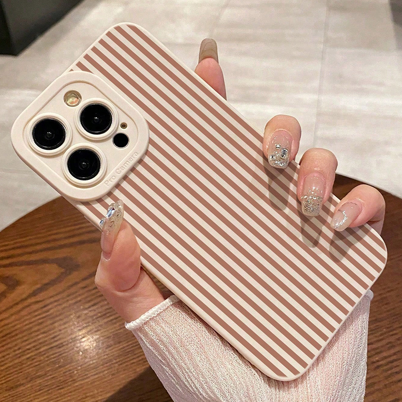 Pink Striped Painted Anti-Drop - Phone Cases Iphone 16 Pro Max recensie en prijs
