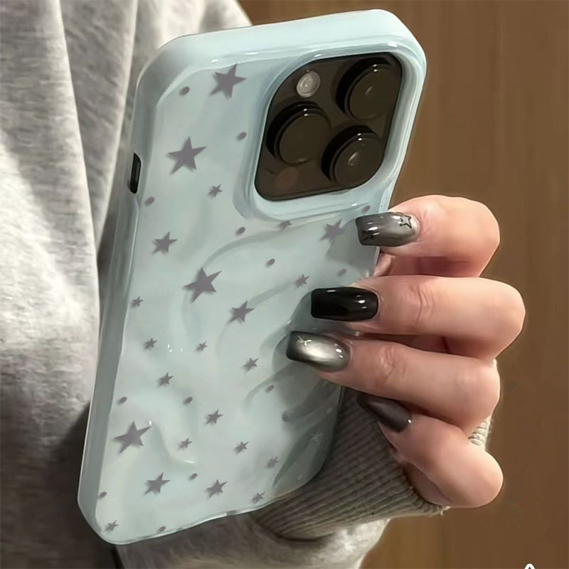 Minimalist Gray-Blue Star Wave - Phone Cases Iphone 16 Pro Max recensie en prijs