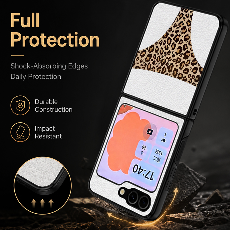 Sexy Leopard Print Pattern PU  - Phone Cases Z Flip 6 recensie en prijs